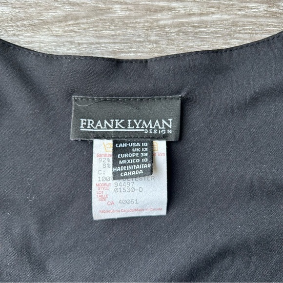 Frank Lyman Black and Leopard Print Square Neck Jersey Dress - Picture 5 of 13